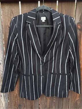 a new day Black and White Pinstripe Blazer